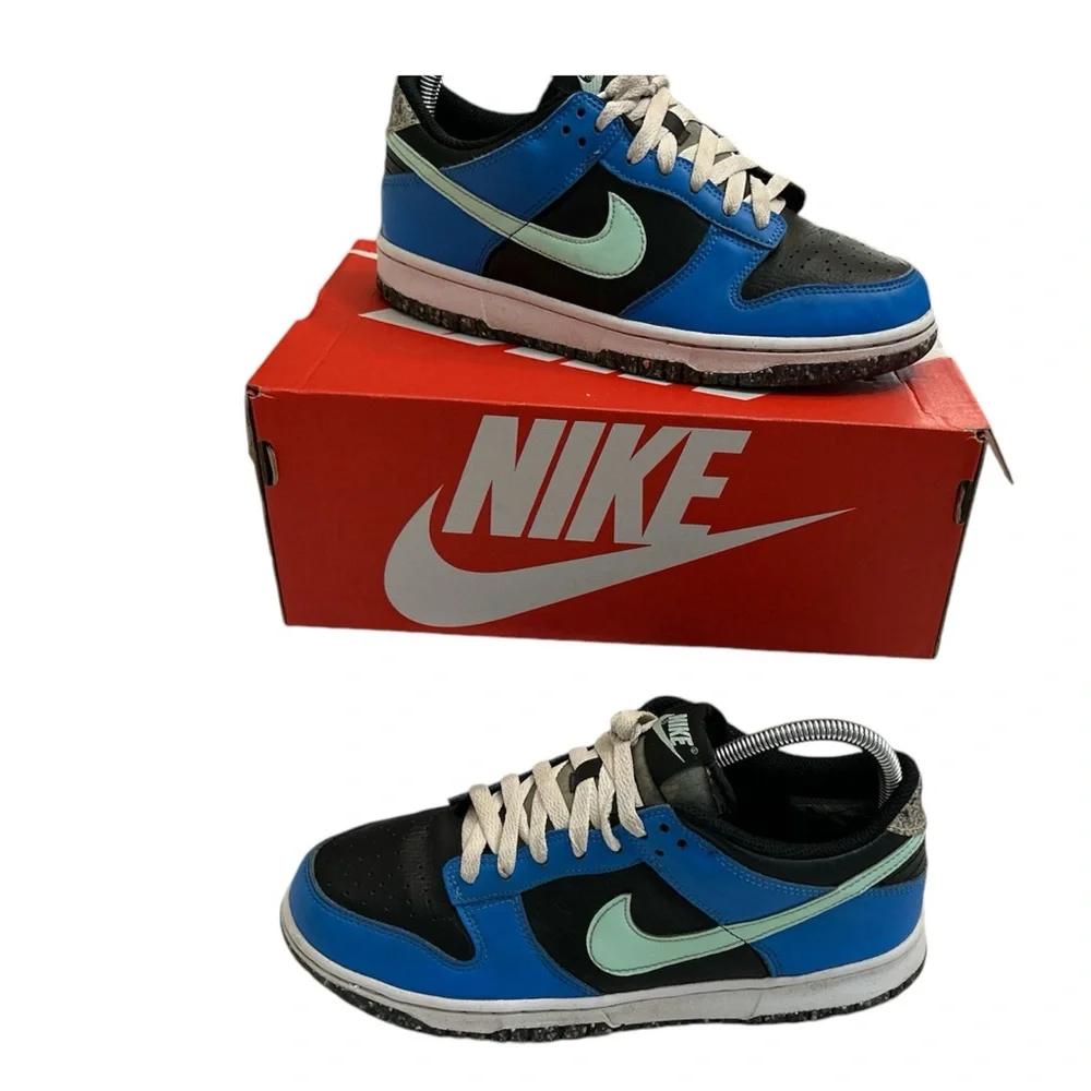 Nike Dunk Low‎ SE Black/Blue/Mint Foam DR0165-001 GS Sz 7Y
